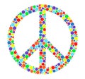 peace symbol of love, pacific and hippie sign of peaciful