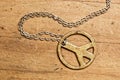 Peace symbol necklace.