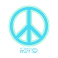 Peace Symbol vector Icon in light colors for poster