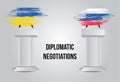 Peace talk deal agreement between Russia and Ukraine avoid war diplomacy negotiations handshake between delegations