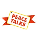 PEACE TALKS stamp on white background Royalty Free Stock Photo
