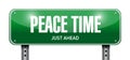 peace time street sign illustration design Royalty Free Stock Photo