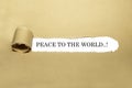 Peace to the world Royalty Free Stock Photo