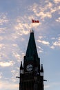 Peace tower of Canadian parliament early in the morning Royalty Free Stock Photo