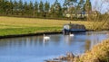 Peace and tranquility on the Grand Union canal at Debdale Wharf, UK Royalty Free Stock Photo
