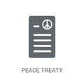 Peace treaty icon. Trendy Peace treaty logo concept on white background from Political collection Royalty Free Stock Photo