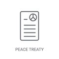 Peace treaty icon. Trendy Peace treaty logo concept on white bac Royalty Free Stock Photo