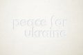 peace for ukraine on cardboard cutouts