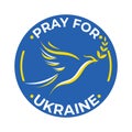 Peace for Ukraine Poster. Banner Design. Peace and Dove Symbol.