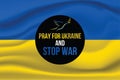 Peace for Ukraine Poster. Banner Design. Peace and Dove Symbol. Support for Ukraine. Stop war in Ukraine.