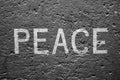 Peace written on wall