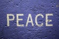 Peace written on wall