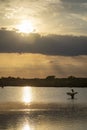 Peacecul Marshland Sunset Scene Royalty Free Stock Photo