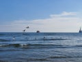 Peaceful afternoon by the sea at Oroklini Beach in Larnaca district of Cyprus Island