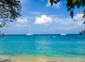 A peaceful anchorage in the tropics Royalty Free Stock Photo