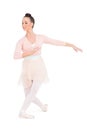 Peaceful attractive ballerina posing