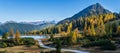 Peaceful autumn Alps mountain view. Reiteralm, Steiermark, Austria