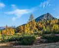 Peaceful autumn Alps mountain view. Reiteralm, Steiermark, Austria Royalty Free Stock Photo