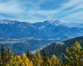Peaceful autumn Alps mountain view. Reiteralm, Steiermark, Austria Royalty Free Stock Photo