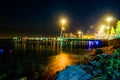 Peaceful Bay Night Scenery Royalty Free Stock Photo