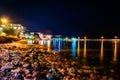 Peaceful Bay Night Scenery Royalty Free Stock Photo