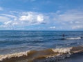 Peaceful Beach Scenery Of Tropical Island At The Village Royalty Free Stock Photo