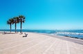 Peaceful bench seat with ocean view Royalty Free Stock Photo