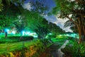 A peaceful Bishan Park by night