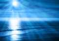 Peaceful Blue Ocean Sunset Royalty Free Stock Photo