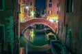 Peaceful Canal scenary in romantic Venice at springtime, Italy