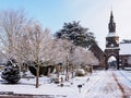 Peaceful Cemetery in Winter Snow Royalty Free Stock Photo