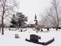 Peaceful Cemetery in Winter Snow Royalty Free Stock Photo