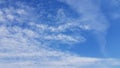 Peaceful cloudscape with light flying transparent clouds