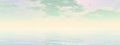 Peaceful cloudy sky upon the ocean -3D render Royalty Free Stock Photo