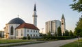 Peaceful Coexistence of Mosque and Church Side by Side in a Harmonious Setting Generative AI Royalty Free Stock Photo