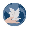 peaceful concept with dove