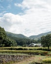 Peaceful countryside in Yufuin, Oita, Kyushu, Japan.