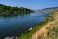 Peaceful day on the Gallatin River in Montana, nature landscape as a background