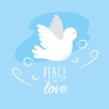 Peaceful dove to worldwide harmony element