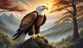 Peaceful Eagle Illustration