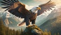 Peaceful Eagle Illustration