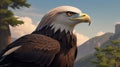 Peaceful eagle illustration