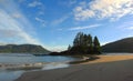 Cape Scott Provincial Park, Vancouver Island, Pacific Beach in Evening Light at San Josef Bay, British Columbia, Canada Royalty Free Stock Photo