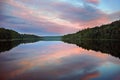 Peaceful evening over lake Royalty Free Stock Photo