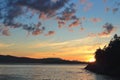 Gulf Islands Sunset from Otter Bay, Pender Island, British Columbia, Canada Royalty Free Stock Photo