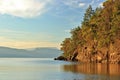 Gulf Islands National Park with Roe Islet in Evening Light, Pender Island, British Columbia Royalty Free Stock Photo