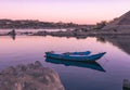 Peaceful fishing boat on the Nile