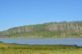 The peaceful Freeman Reservoir below the mountainside of the Routt National Forests. In the Rocky mountains of Colorado