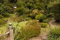 Peaceful garden path in japaneese garden Sankei-en Royalty Free Stock Photo