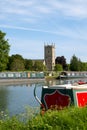 Peaceful Gloucester & Sharpness Canal at Splatt Bridge on a sunny spring afternoon